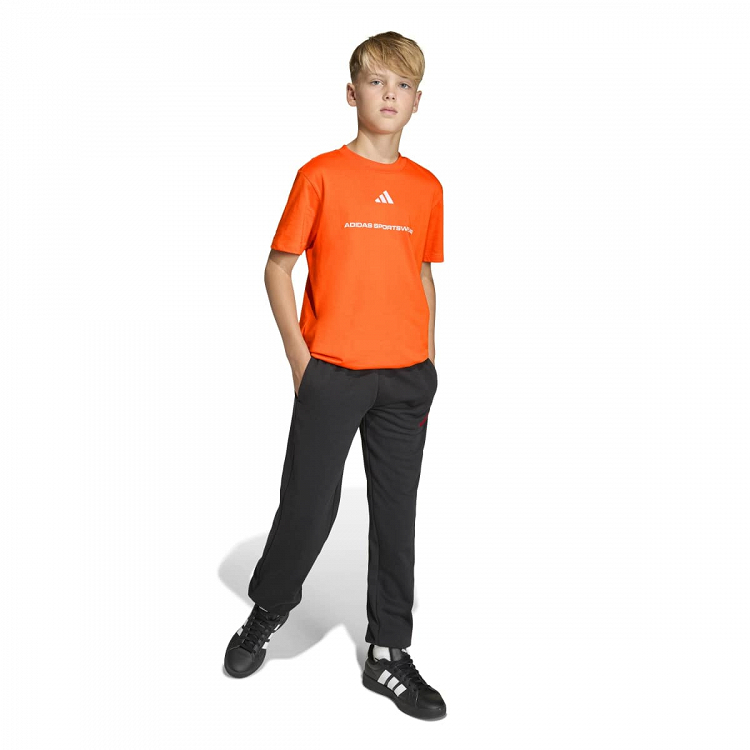ADIDAS BOYS SLOGAN SINGLE JERSEY T-SHIRT