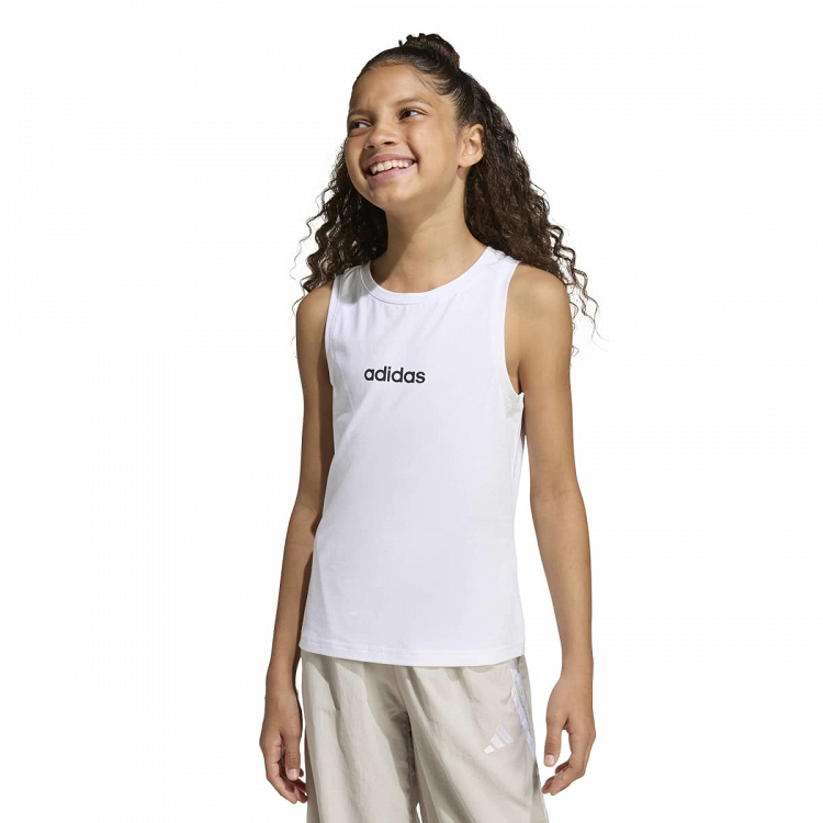ADIDAS GIRLS LINEAR SINGLE JERSEY TANK
