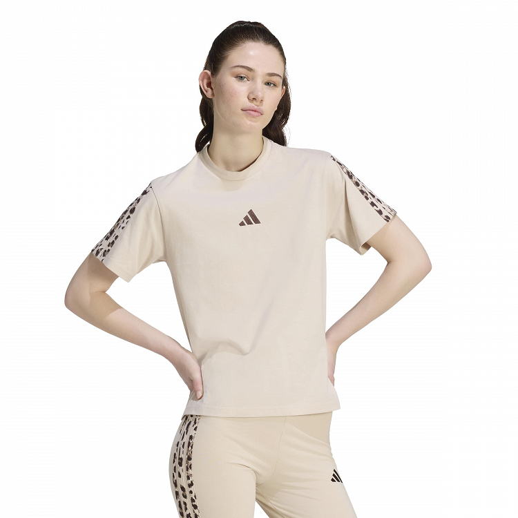 Seasonal Essentials Animal Print 3-Stripes T-Shirt