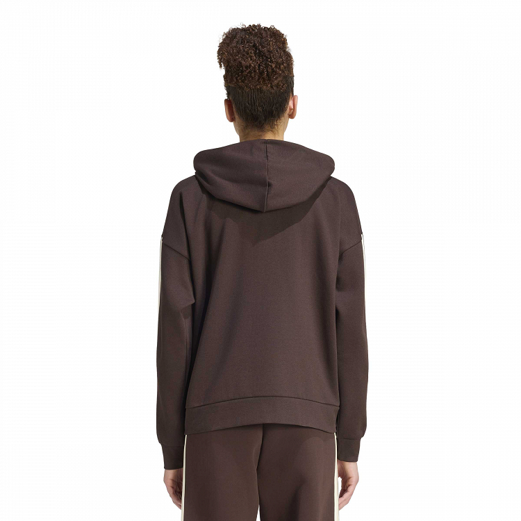 ESSENTIALS 3-STRIPES FULL-ZIP FLEECE HOODIE