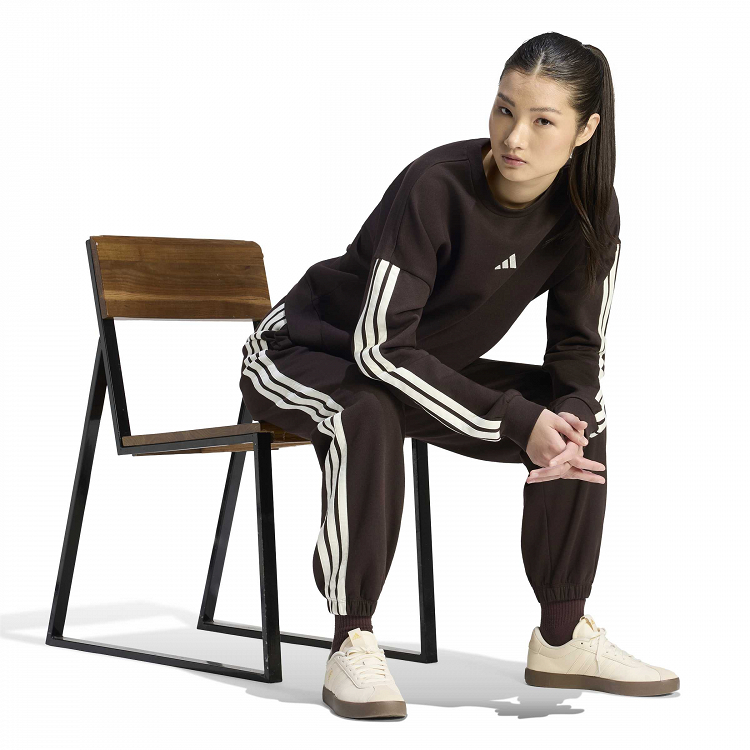ESSENTIALS 3-STRIPES FLEECE LOOSE PANTS