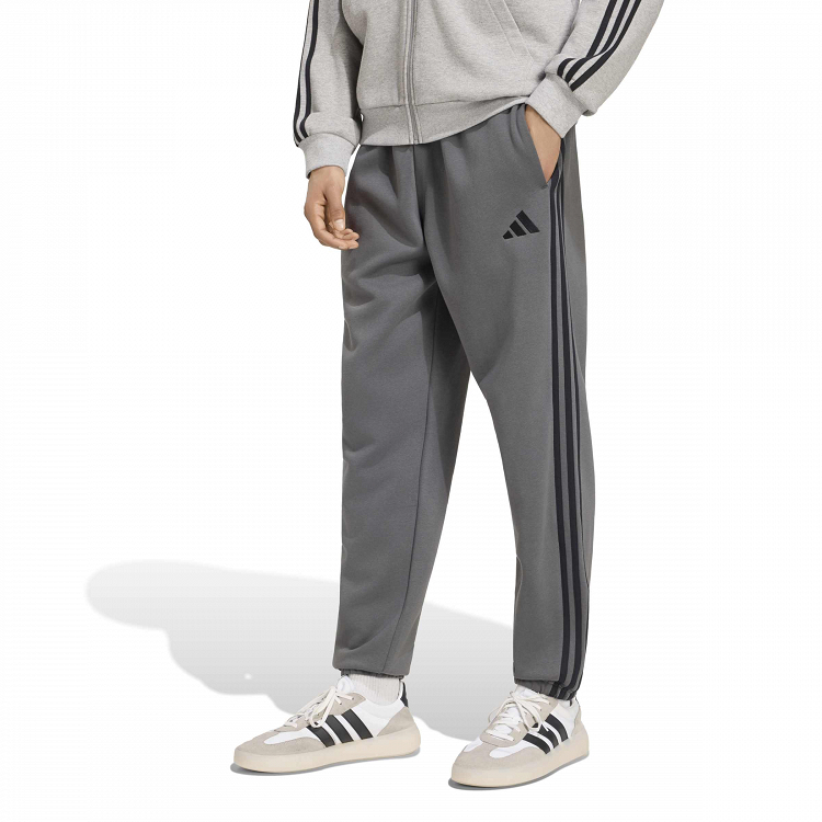 Essentials 3-Stripes Fleece Tapered Cuffed Pants