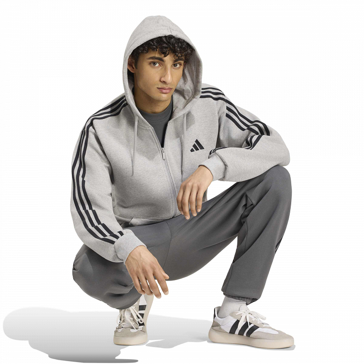 Essentials 3-Stripes Fleece Tapered Cuffed Pants
