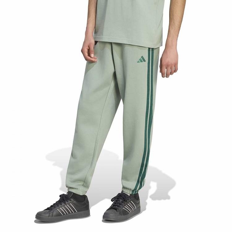 Essentials 3-Stripes Fleece Tapered Cuffed Pants
