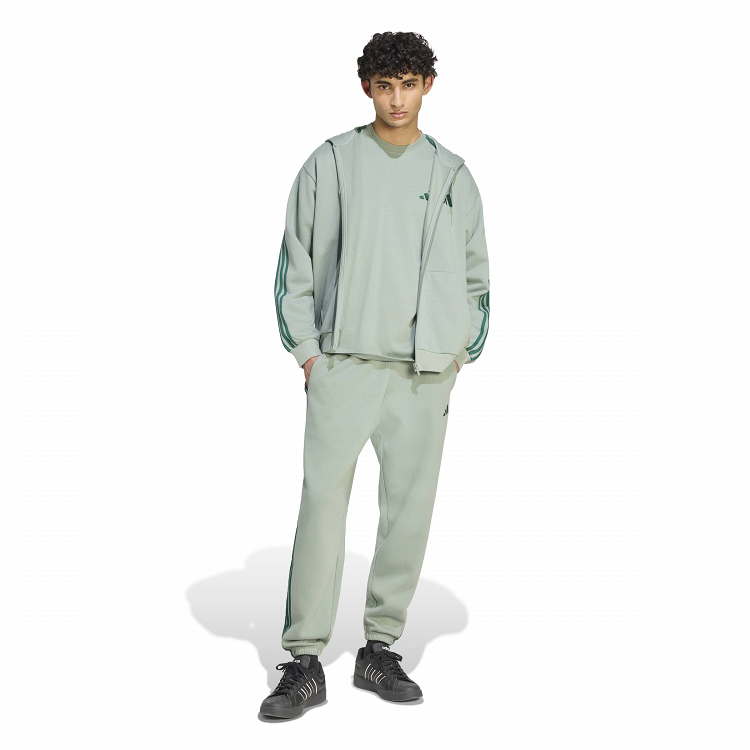 Essentials 3-Stripes Fleece Tapered Cuffed Pants