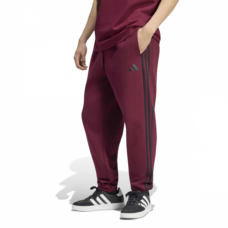 Essentials 3-Stripes Fleece Tapered Cuffed Pants