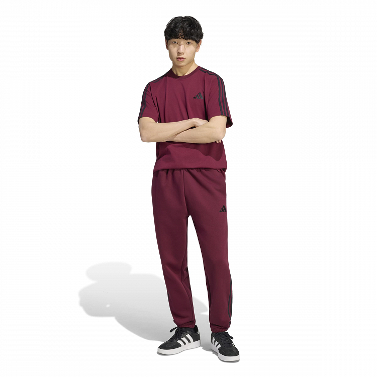 Essentials 3-Stripes Fleece Tapered Cuffed Pants