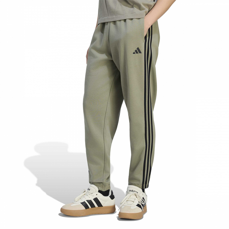 Essentials 3-Stripes Fleece Tapered Cuffed Pants