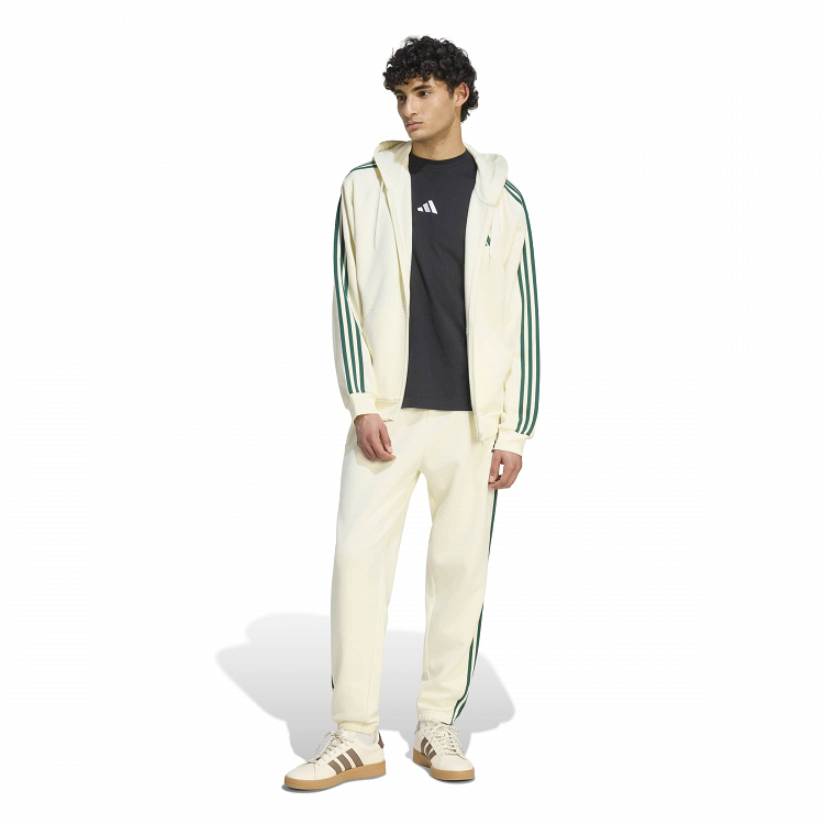 Essentials 3-Stripes Fleece Full-Zip Hoodie