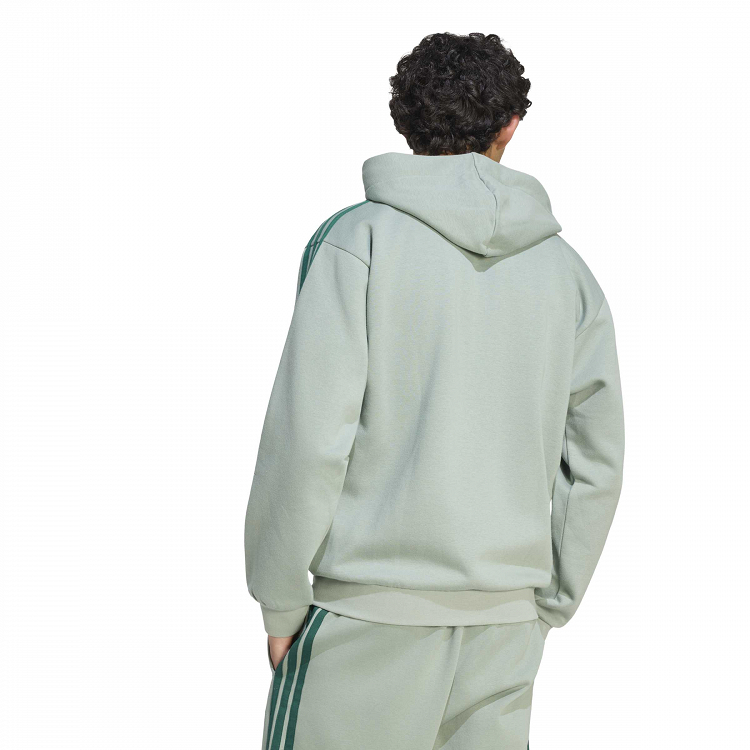 Essentials 3-Stripes Fleece Full-Zip Hoodie