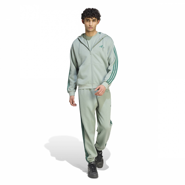 Essentials 3-Stripes Fleece Full-Zip Hoodie