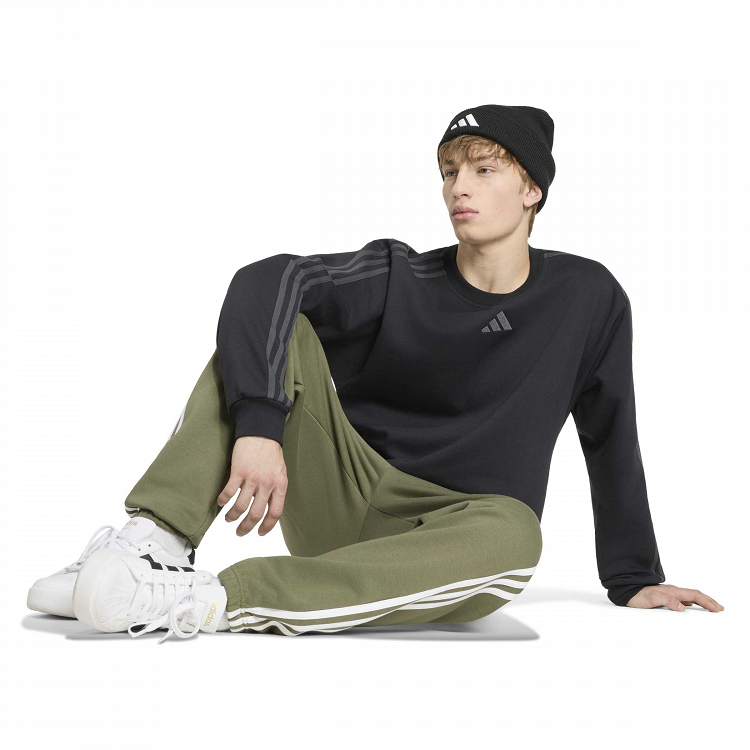 Essentials 3-Stripes Fleece Sweatshirt