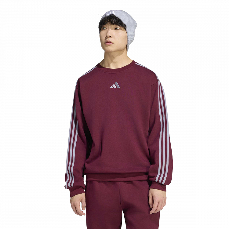 Essentials 3-Stripes Fleece Sweatshirt