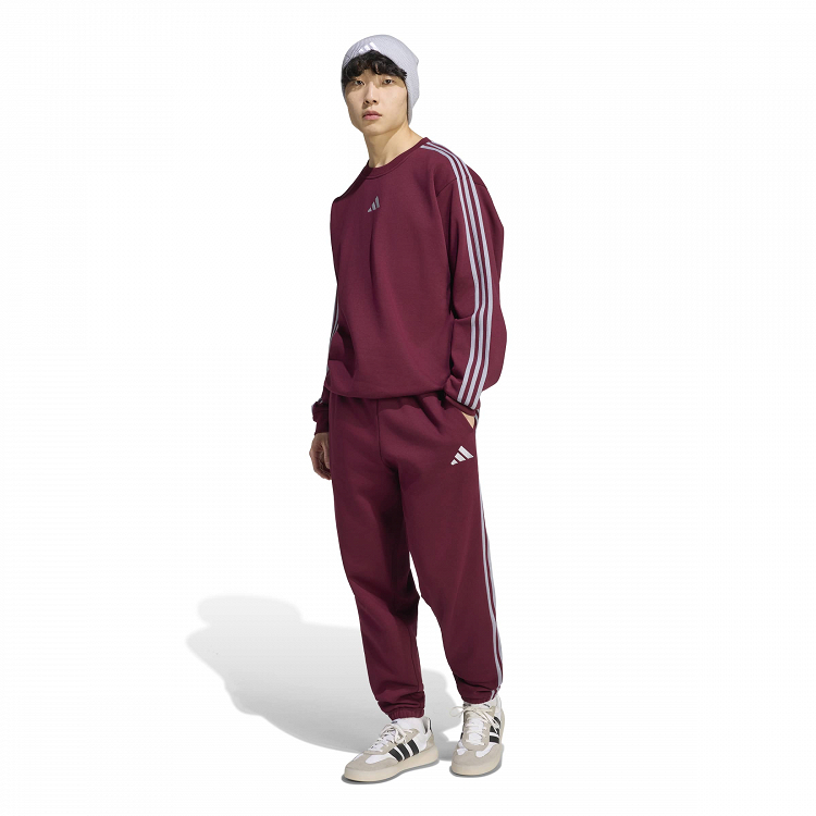Essentials 3-Stripes Fleece Sweatshirt