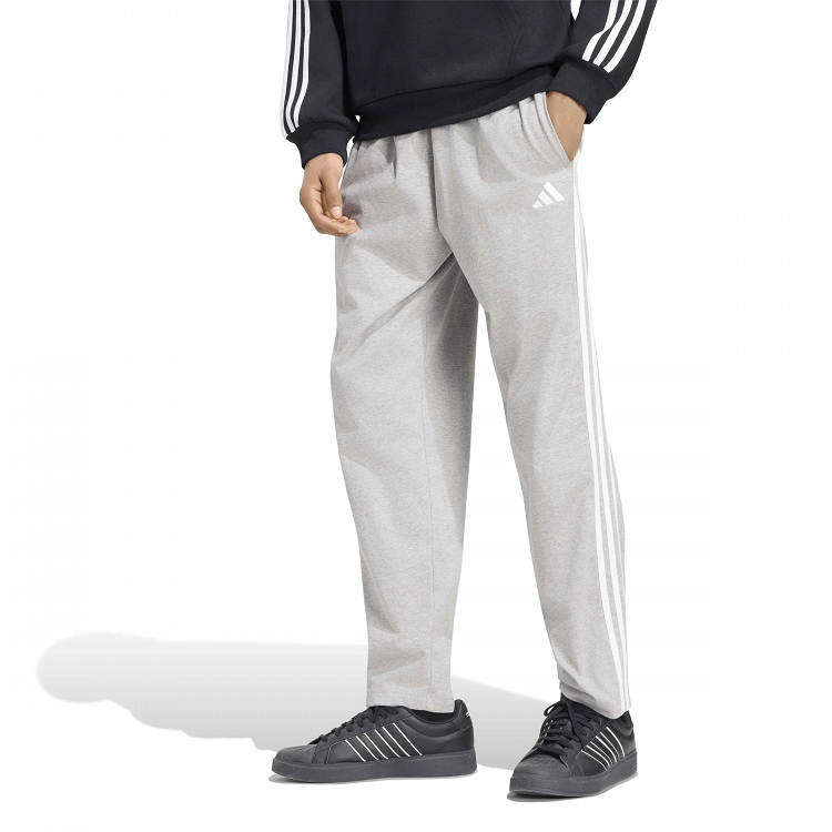 Essentials 3-Stripes Single Jersey Tapered Open Hem Pants
