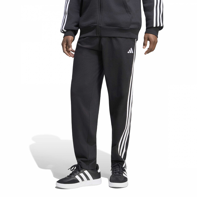 Essentials 3-Stripes Single Jersey Tapered Open Hem Pants