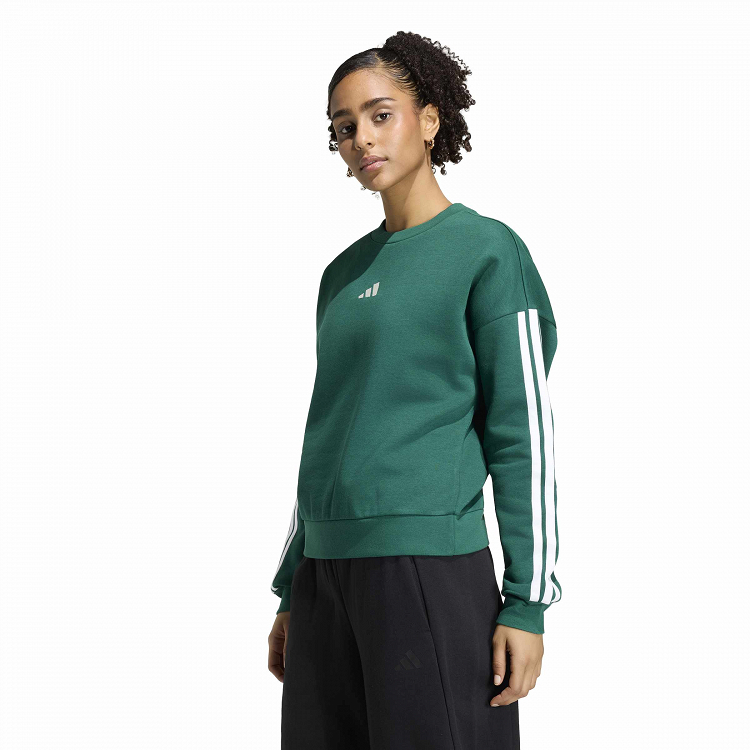 ESSENTIALS 3-STRIPES FLEECE SWEATSHIRT