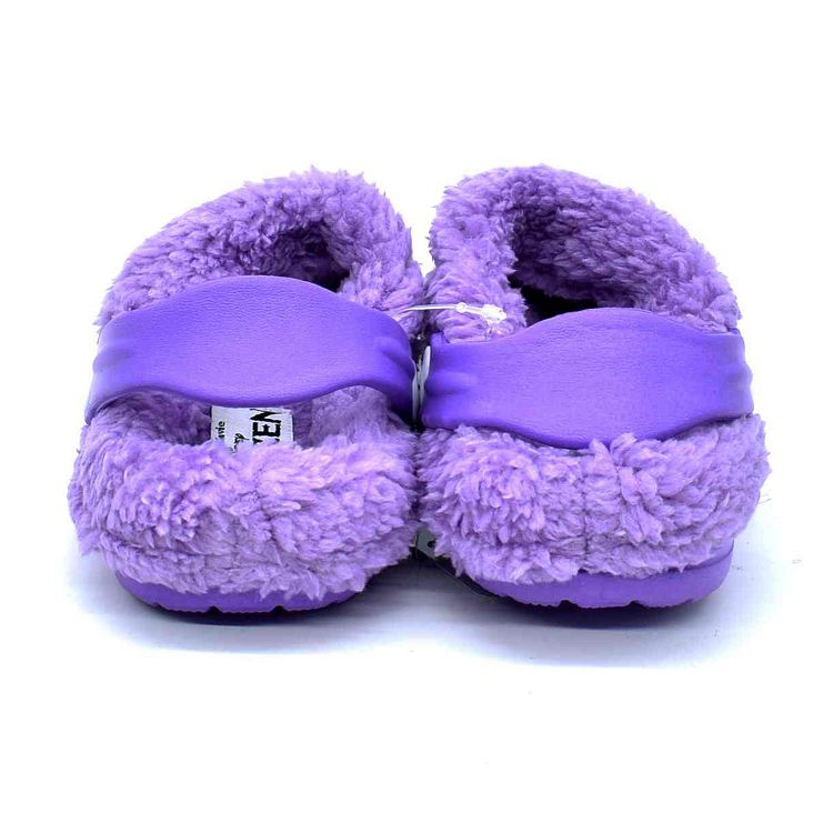 Clog with digital print and warm lining