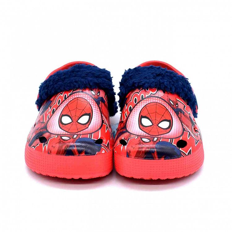 Clog with digital print and warm lining
