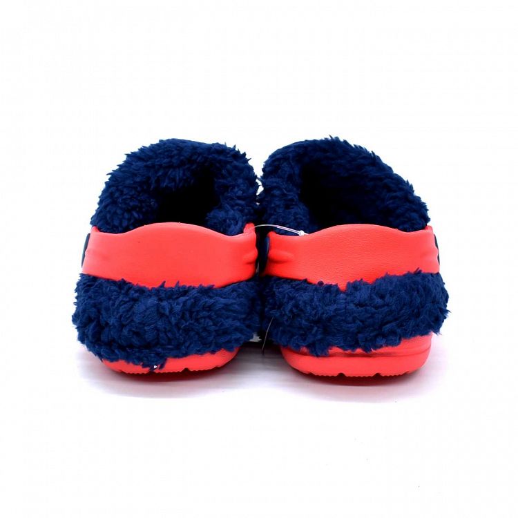 Clog with digital print and warm lining