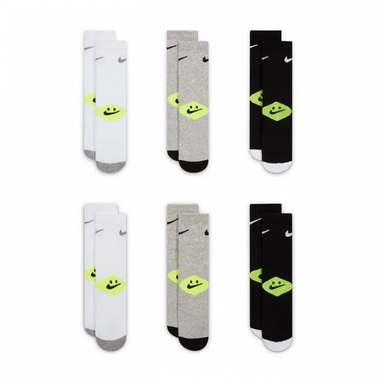 6PK NIKE SMILEY CREW