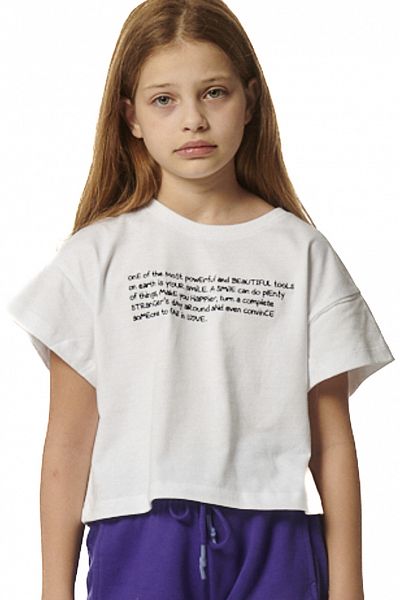 GIRLS GRAPHIC CROP TOP - 052404