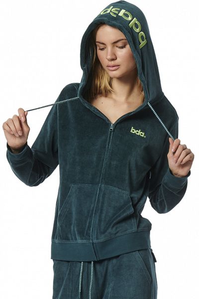 WOMEN'S VELOUR HOODIE JACKET - 071319