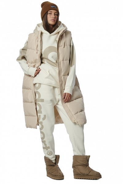 WOMEN'S KNEE-LENGTH HOODED PUFFER GILET - 071334
