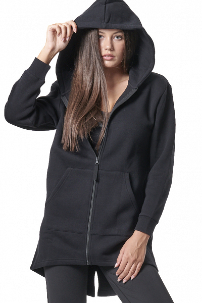 WOMEN'S LONG FISHTAIL HOODED JACKET - 071418