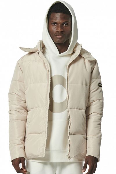 MEN'S PUFFER JACKET WITH DETACHABLE HOOD - 073327