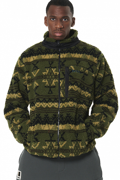MEN'S PRINTED SHERPA-FLEECE JACKET - 073529