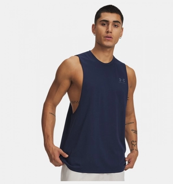 UA LEFT CHEST CUT OFF TANK - 1329286