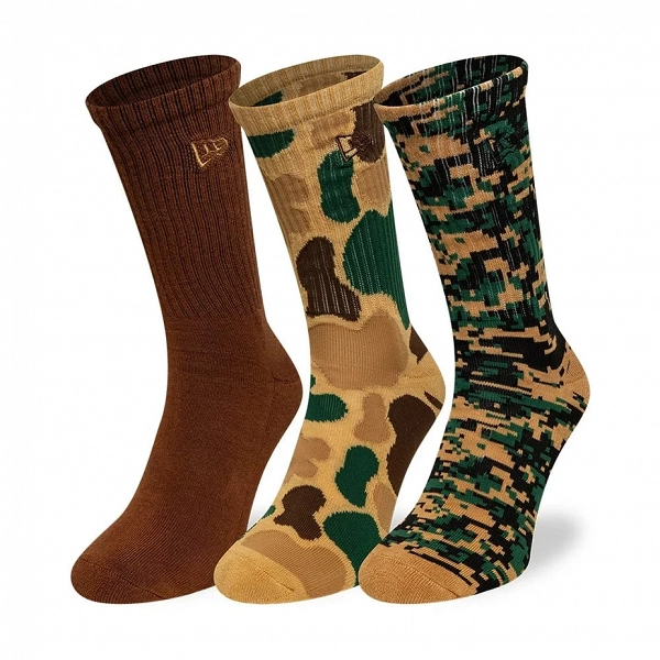 NE CAMO CREW SOCKS 3PK NEWERA - 60897363