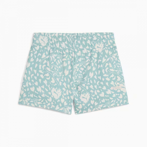 FLAMING LOVE AOP High Waist Shorts TR G - 685113