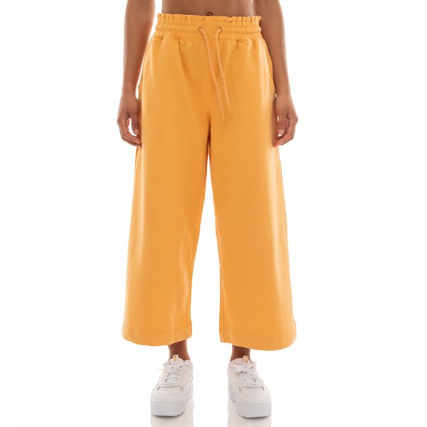 TERRY CROPPED WIDE LEG PANT - 02112303