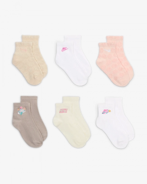 NHG GIRLS FLOWRAL 6PK ANKLE SO - GN1170