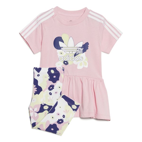 FLOWER PRINT DRESS LEGGINGS SET - HC1966