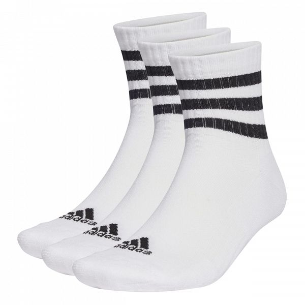 3 STRIPES CUSHIONED SPORTSWEAR MID CUT SOCKS 3 PAIR PACK - HT3456