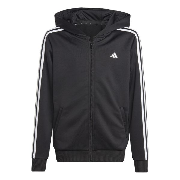 Unisex Train Essentials Aeroready 3 Stripes Regular Fit Full Zip Hoodie - HY1102