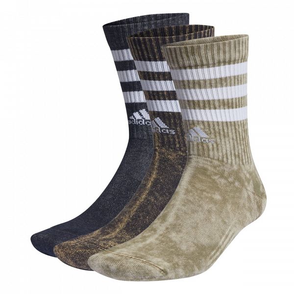 3-Stripes Stonewash Crew Socks 3 Pairs - IB3270