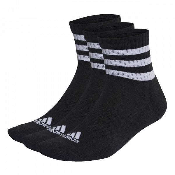 3 STRIPES CUSHIONED SPORTSWEAR MID CUT SOCKS 3 PAIR PACK - IC1317