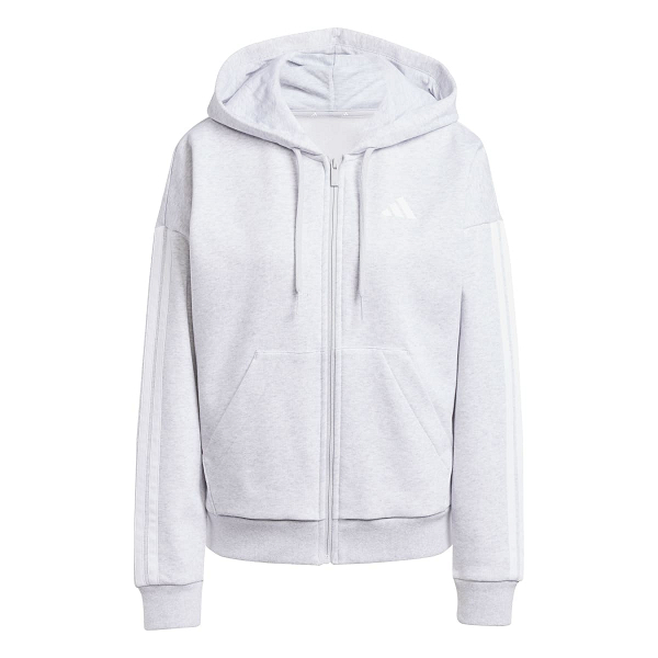 ESSENTIALS 3-STRIPES FULL-ZIP FLEECE HOODIE - IN6179