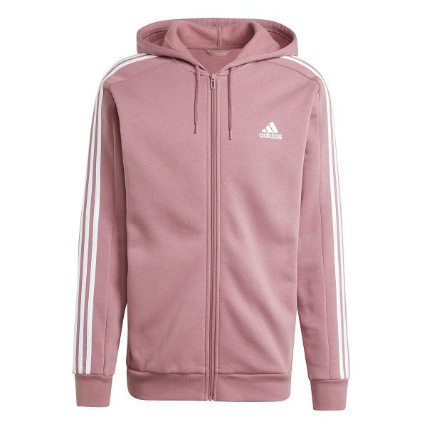 ESSENTIALS FLEECE 3-STRIPES FULL-ZIP - IX0166