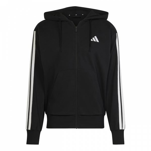 ESSENTIALS THREE STRIPES FRENCH TERRY FULLZIP HOODIE - JD1877