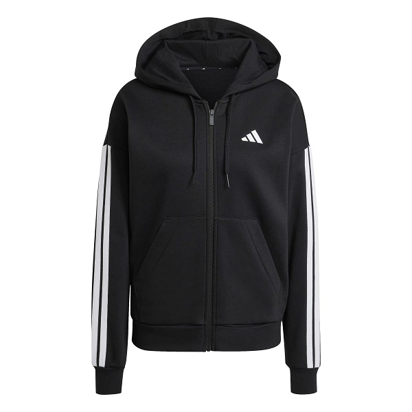 ESSENTIALS 3-STRIPES FULL-ZIP FLEECE HOODIE - JE1283