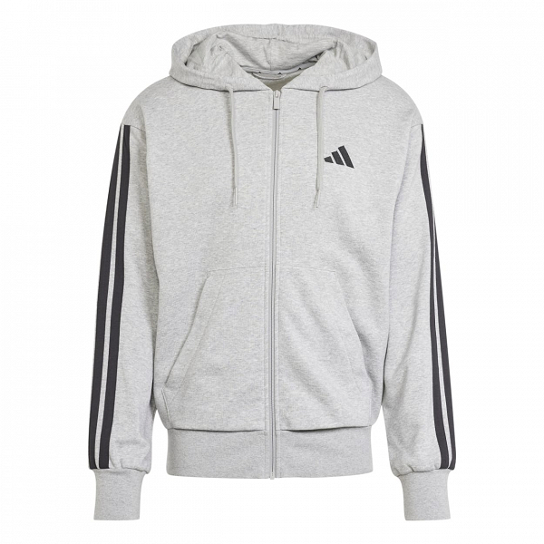 ESSENTIALS THREE STRIPES FRENCH TERRY FULLZIP HOODIE - JE6338