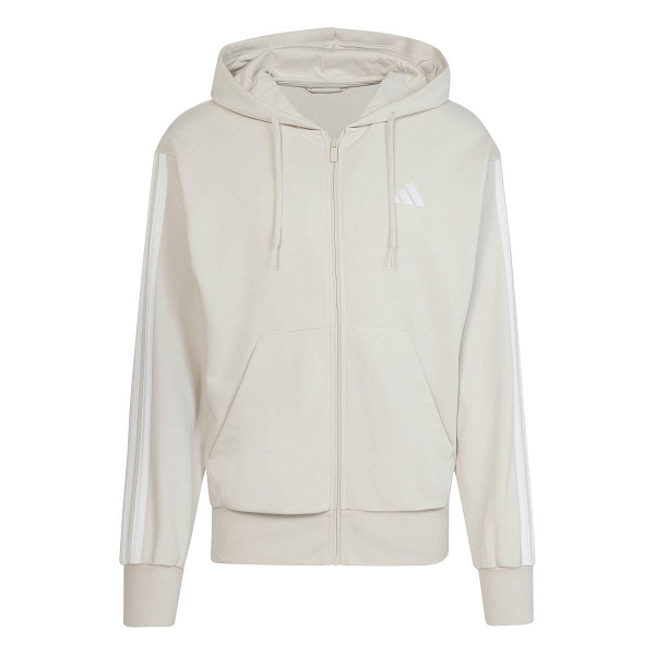 ESSENTIALS THREE STRIPES FRENCH TERRY FULLZIP HOODIE - JE6340