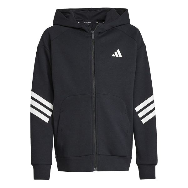 FUTURE ICONS 3 STRIPES FULL ZIP HOODED TRACK TOP - JJ4801