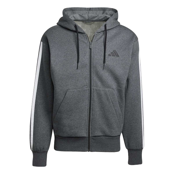 ESSENTIALS THREE STRIPES FLEECE HOODIE - JL9824