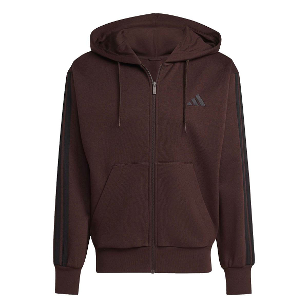 ESSENTIALS THREE STRIPES FLEECE HOODIE - JX0697